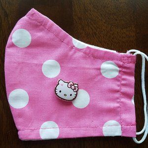 Face Mask ADULT Removable Hello Kitty Glitter #3